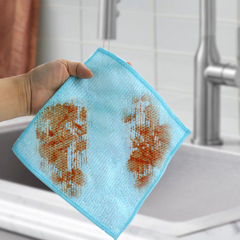 Pânză uscată și umedă din fibre de argint Pânză colorată pentru spălat din fibre de bambus